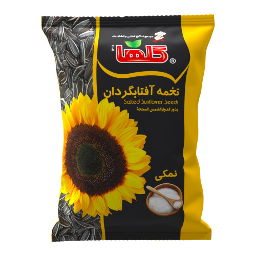 تخمه آفتاب گردان نمکی گلها - 100 گرم(سلفون) - کارتن 16 تایی | کد 1415