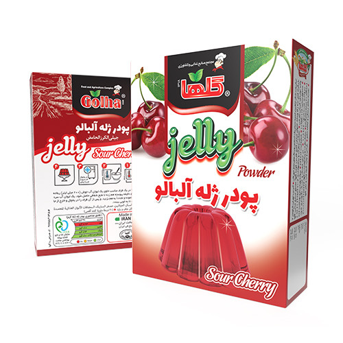 پودرژله آلبالو گلها - 100 گرم(جعبه) - کارتن 72 تایی | کد 1384