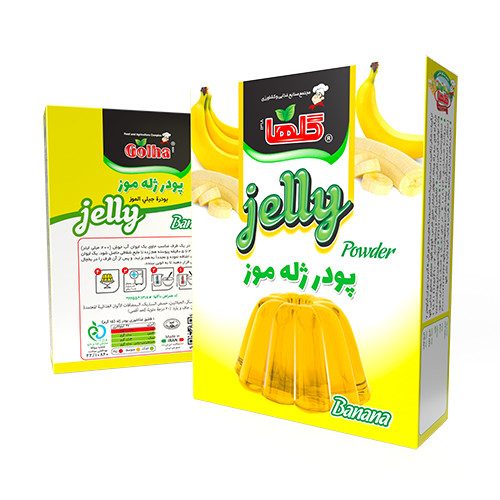 پودرژله موز گلها - 100 گرم(جعبه) - کارتن 72 تایی | کد 1382