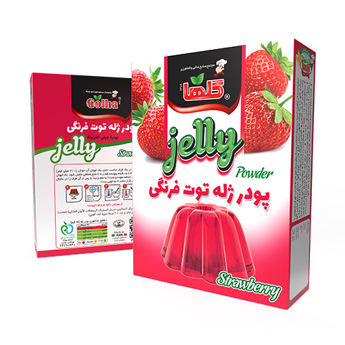پودرژله توت فرنگی گلها - 100 گرم(جعبه) - کارتن 72 تایی | کد 1380