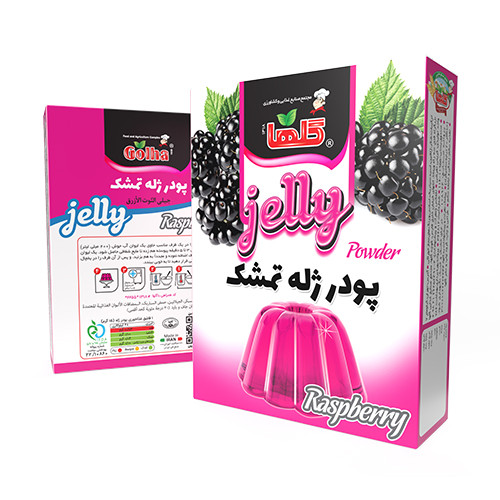 پودرژله تمشک گلها - 100 گرم(جعبه) - کارتن 72 تایی | کد 1379