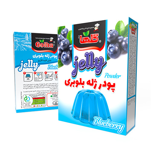 پودرژله بلوبری گلها - 100 گرم(جعبه) - کارتن 72 تایی | کد 1377