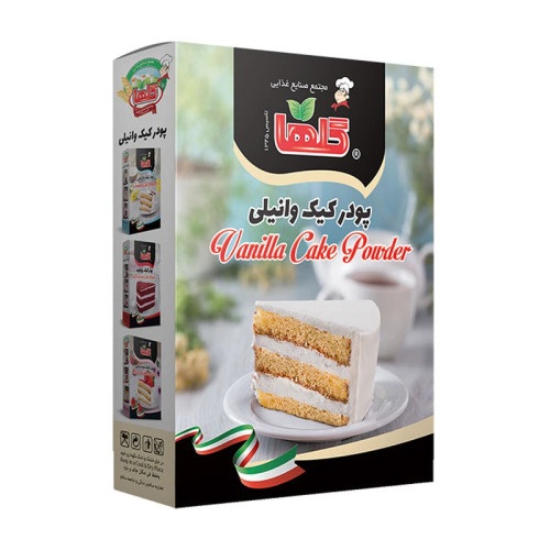 پودر کیک وانیلی گلها - 450 گرم(جعبه) - کارتن 12 تایی | کد 1304