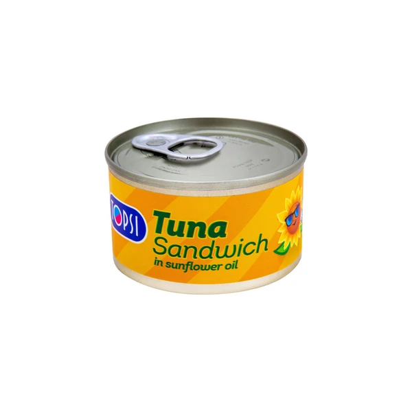 کنسرو تن ماهی ساندویچی تاپسی در روغن آفتابگردان ۱۰۰ گرم
