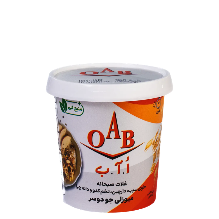 میوزلی جو دوسر با سیب و دارچین 55 گرم او آ ب ( oab ) | کد 2664