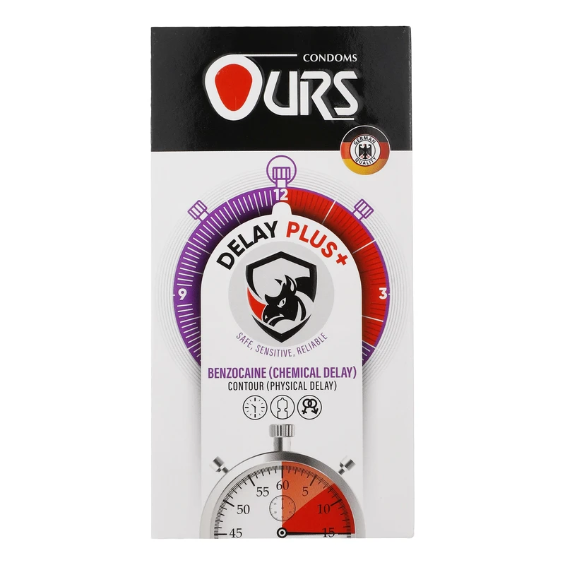 کاندوم تاخیری فیزیکی اورز OURS | مدل + DELAY PLUS