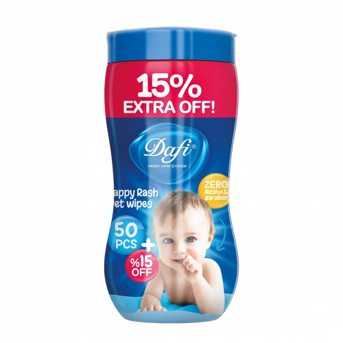 دستمال مرطوب کودک کمر باریک ( اکسترا Extra ) دافی 50 عددی ( قیمت قدیم )