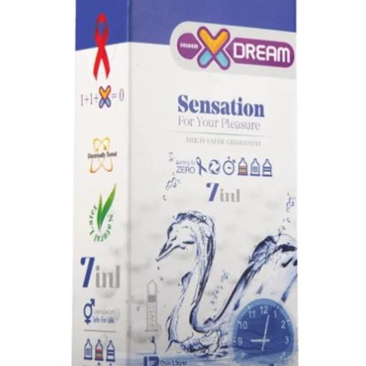 کاندوم ایکس دریم Sensation - نمای نزدیک استودیویی بدون لوگوی تبلیغاتی