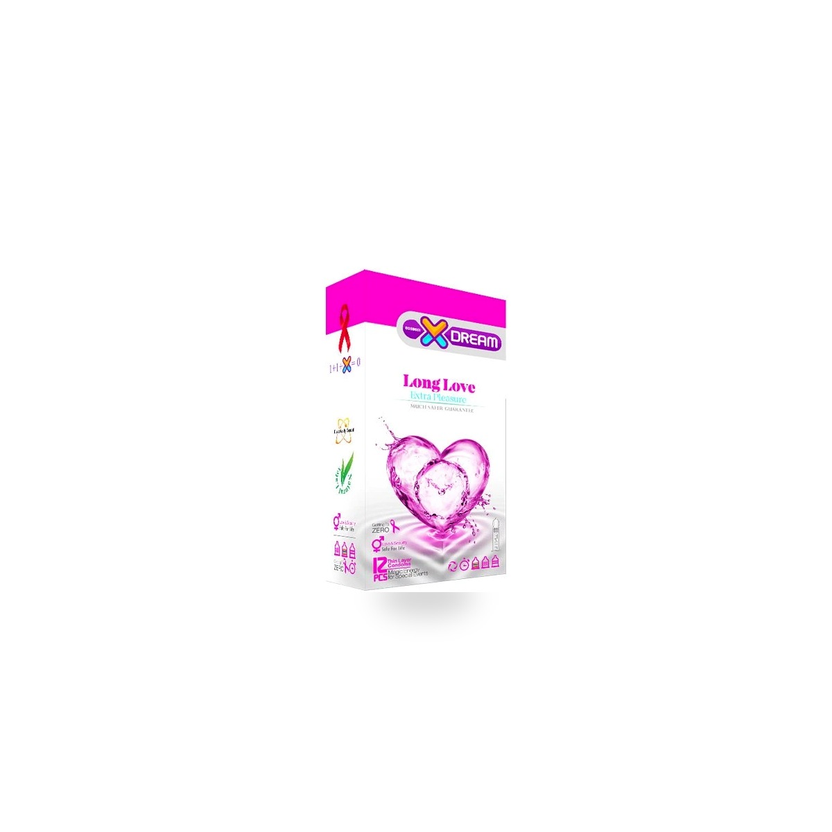 کاندوم ایکس دریم X Dream Long Love تاخیری بسته ۱۲ عددی - تصویر اصلی استودیویی بدون واترمارک