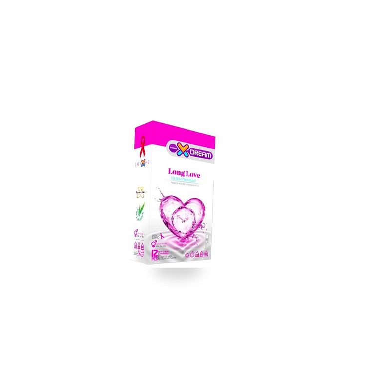 کاندوم X Dream Long Love - نمای استودیویی بسته ۱۲ عددی