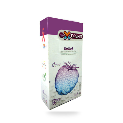 کاندوم ایکس دریم X Dream Dotted خاردار نقطهای ۱۲ عددی - تصویر اصلی استودیویی بدون واترمارک