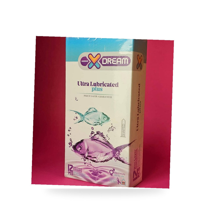 کاندوم X Dream Ultra Lubricated - نمای استودیویی بسته ۱۲ عددی