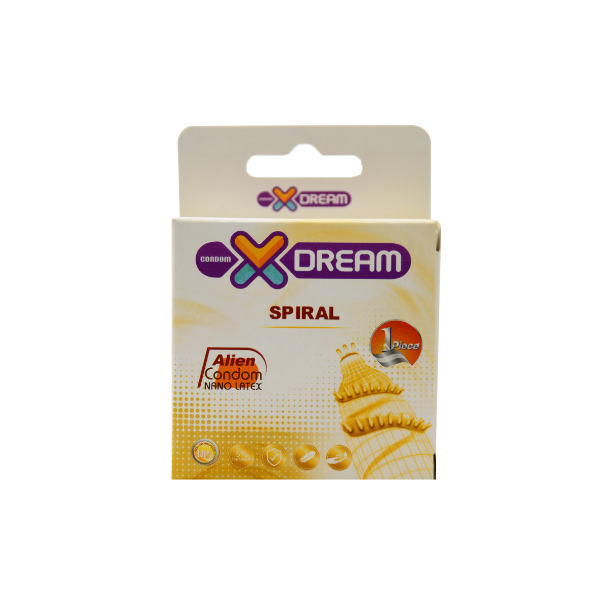 کاندوم تک عددی چرخشی ایکس دریم X Dream مدل Spiral - تصویر 1