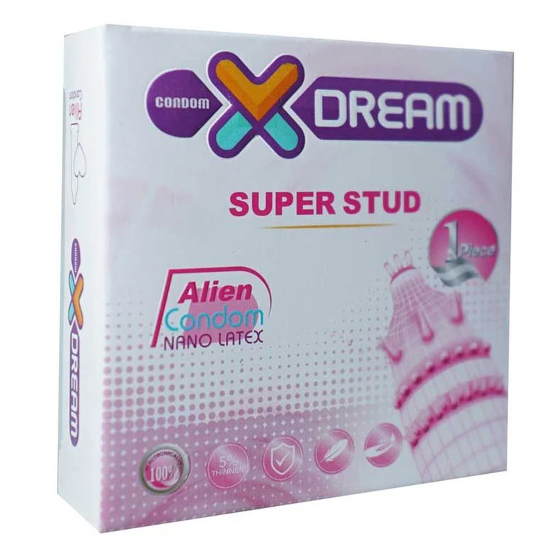 کاندوم تک عددی ایکس دریم X Dream Super Stud مدل دکمه‌دار - تصویر اصلی