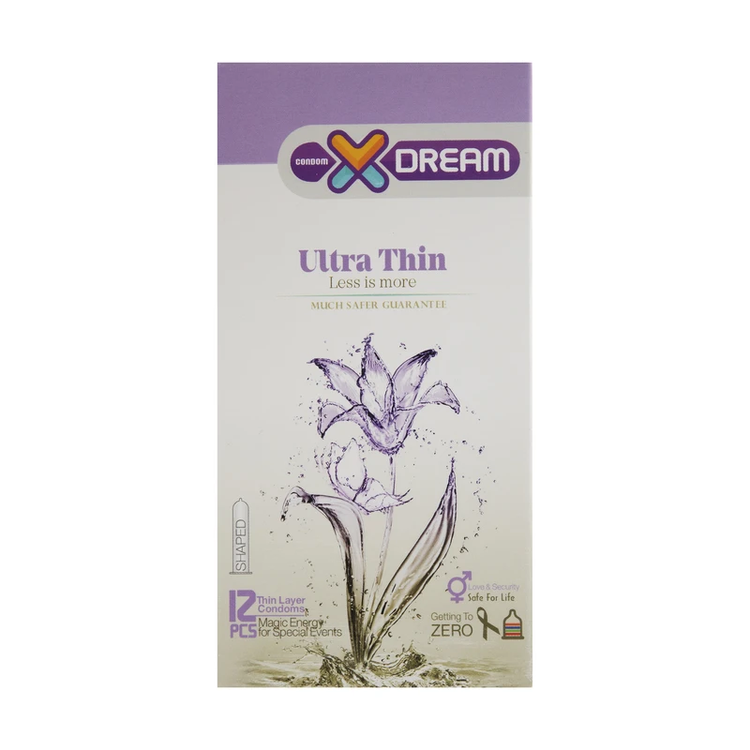 کاندوم ایکس دریم X Dream مدل Ultra Thin فوقالعاده نازک بسته ۱۲ عددی - تصویر اصلی محصول