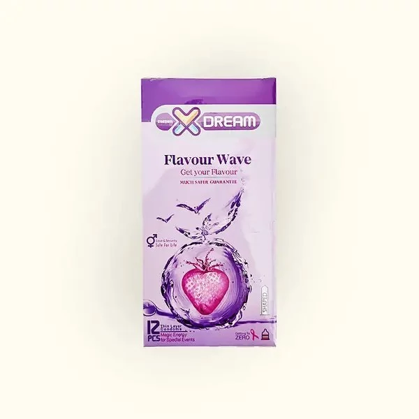 کاندوم ایکس دریم X Dream مدل Flavour Wave میوه‌ای و طعم‌دار بسته ۱۲ عددی - تصویر اصلی محصول
