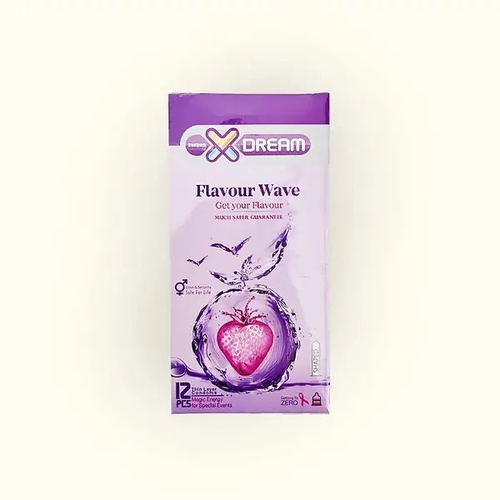 کاندوم ایکس دریم X Dream مدل Flavour Wave میوهای و طعمدار بسته ۱۲ عددی - تصویر اصلی محصول