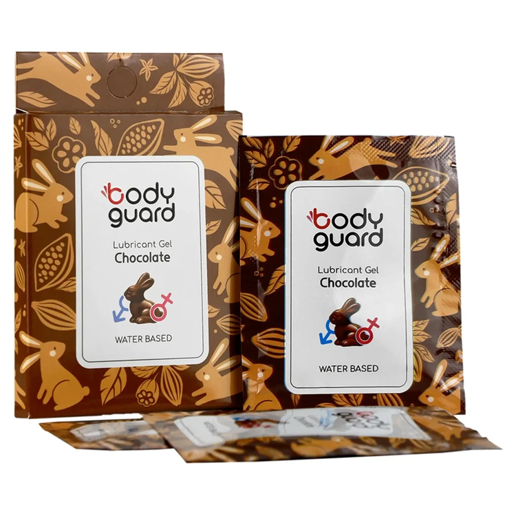 ژل لوبریکانت بادیگارد Bodyguard مدل Chocolate شکلاتی ۳ عددی ساشه ای | کد 2878
